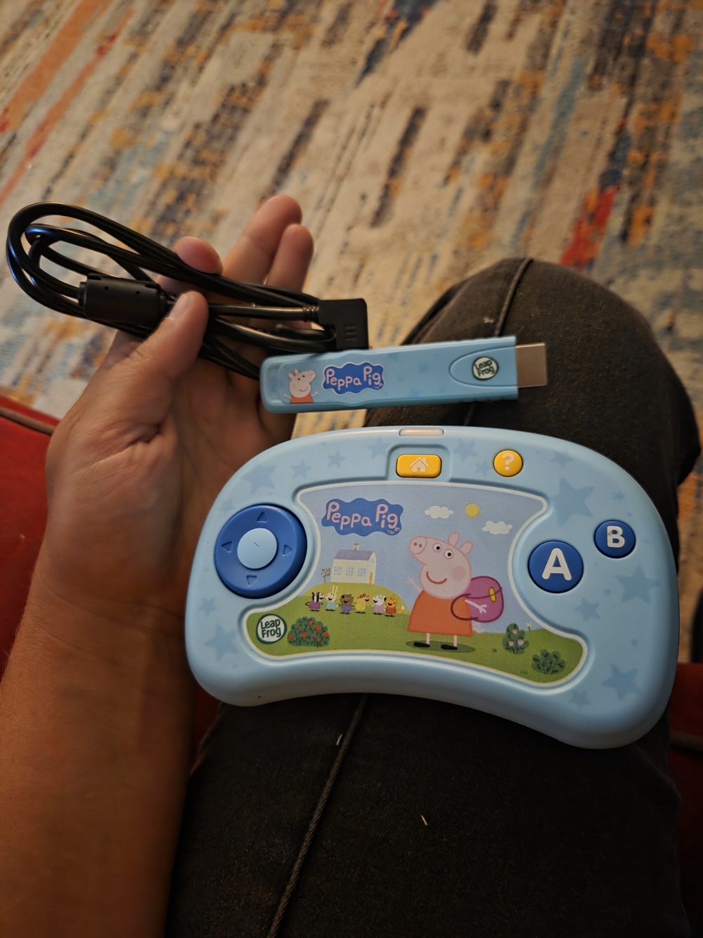 Peppa Pig Kids Video Game Controller and Dongle - Light Blue